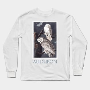 Snowy Owl by John James Audubon Long Sleeve T-Shirt